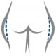 Symbol Lipdem / Liposuktion Blau | Gefäß- und Lipödem-mediZin Grafische Darstellung der WAL-Liposuktion bei einem Lipödem-Syndrom